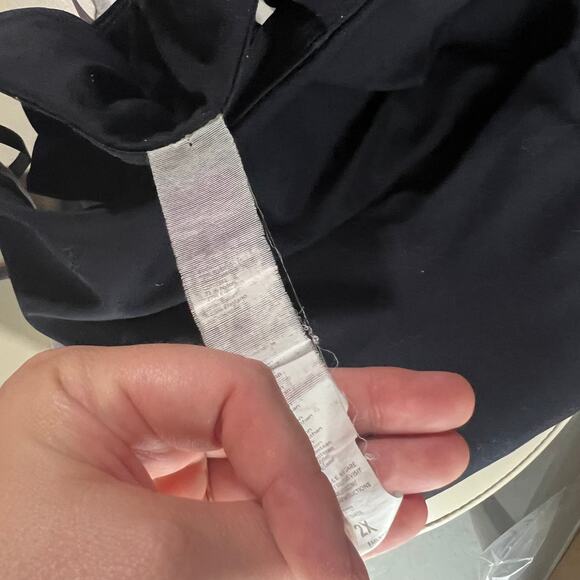 Fabletics Black Sports Bra Racer Back Cross Straps Purple Gray Women's 2XL - Picture 3 of 7